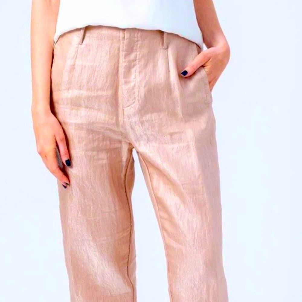 Forte_Forte Iridescent Satin Linen Trousers